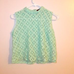 Laced Cropped Tank Top